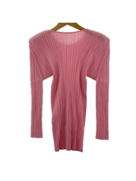 PLEATS PLEASE 長袖Tシャツ・カットソー プリーツ ピンク (3)