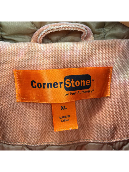 Corner Stone ジャケット ブリーチ加工アクティブパーカー ORG (XL)