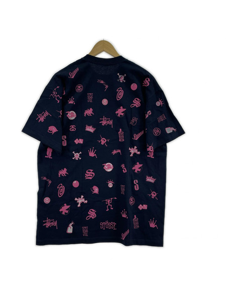 STUSSY LOSTA LOGOS　Tシャツ　ネイビー　XL