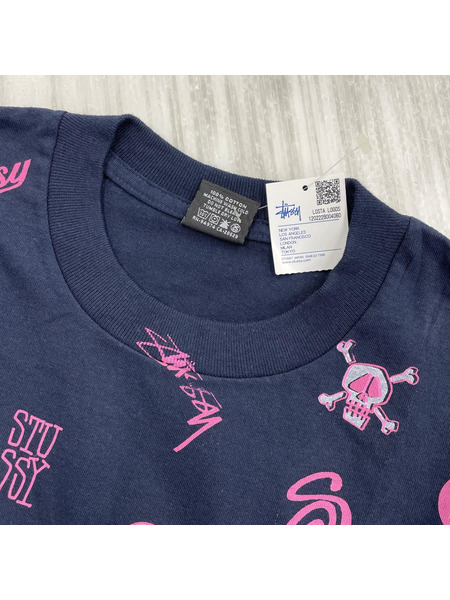 STUSSY LOSTA LOGOS　Tシャツ　ネイビー　XL
