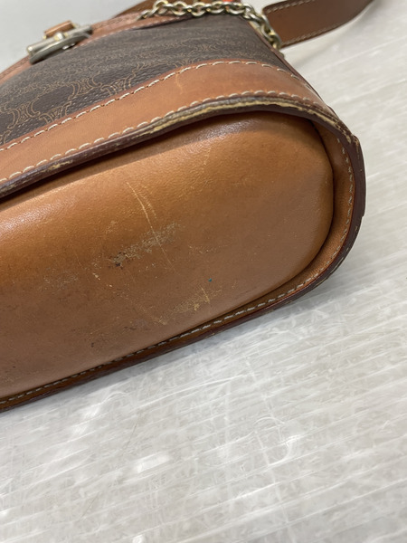 CELINE バケツ ショルダーバッグ チェーン マカダム PVC