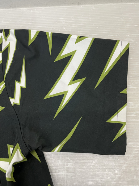 PRADA 19AW サンダーボルトローズ オープンンカラーシャツ L