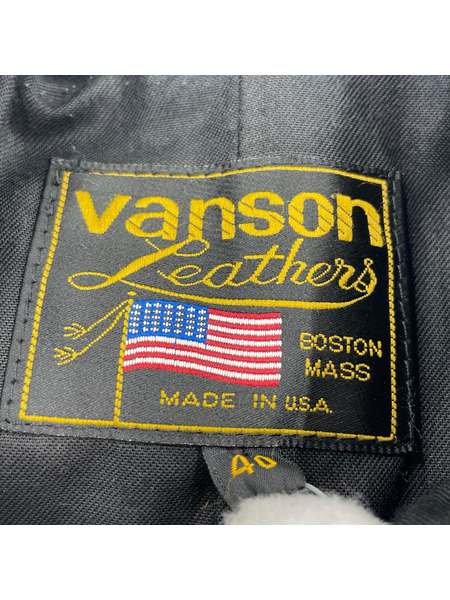 VANSON レザージャケット レザージャケット 40 USA製