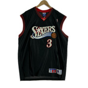 Champion 半袖Tシャツ・カットソー SIXERS IVERSON XXL ブラック
