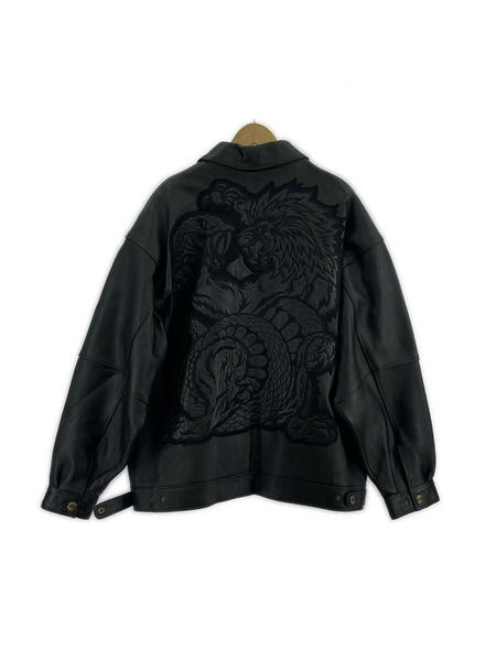 PELLE PELLE バックドラゴン刺繍 オールレザージャケット[値下]