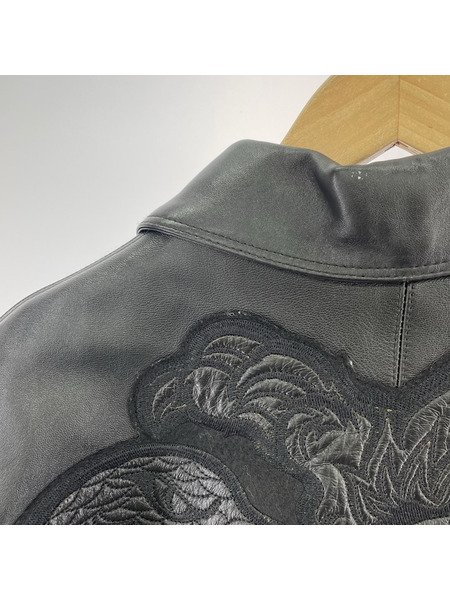 PELLE PELLE バックドラゴン刺繍 オールレザージャケット[値下]
