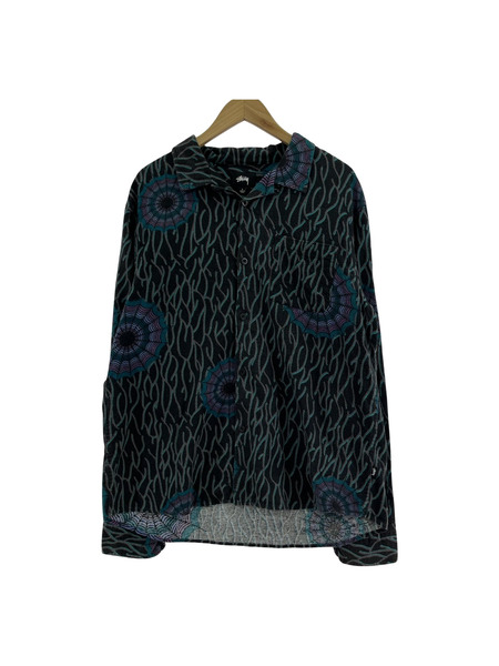 STUSSY 長袖シャツ 19AW Spider Web Flannel(L)[値下]