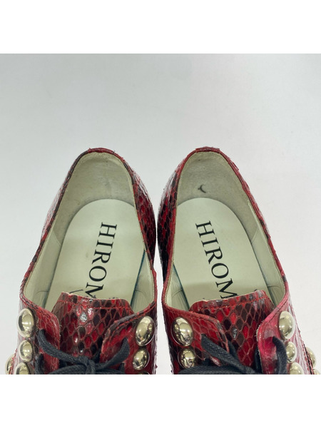 シューズ HIROMUTAKAHARA SNAKE スネーク スタッズ シューズ 41 赤