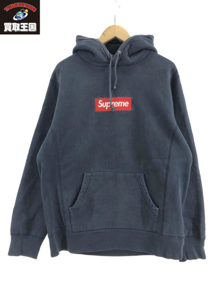 Supreme 12AW Box logo Hooded Sweatshirt L 紺[値下]｜商品番号 ...