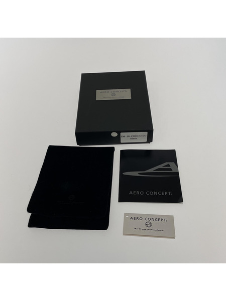 AERO CONCEPT クロコダイル 名刺入レ カードケース 黒