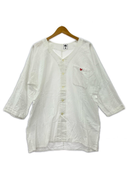 長袖Tシャツ・カットソー wax 鯉口シャツ 白