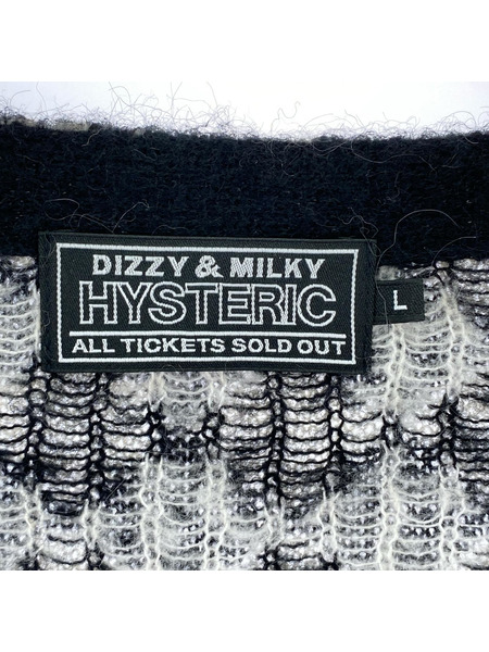 HYSTERIC GLAMOUR カーディガン サンダー柄ジャガードカーディガン (L)