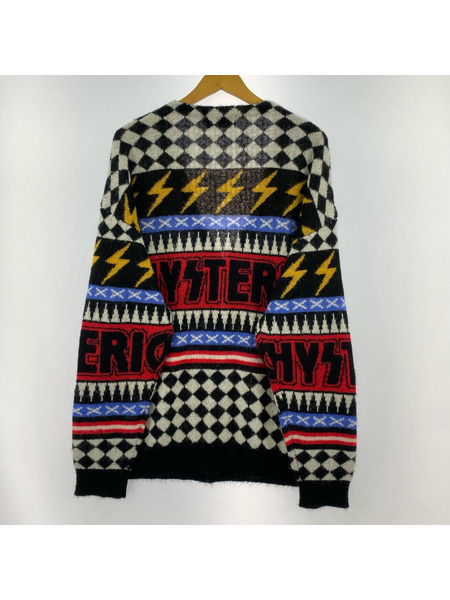 HYSTERIC GLAMOUR カーディガン サンダー柄ジャガードカーディガン (L)