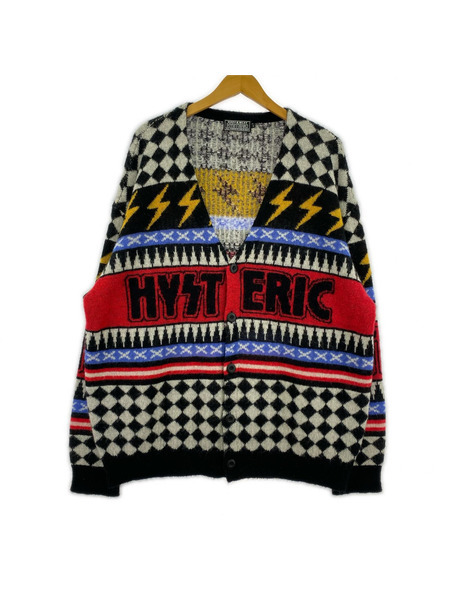 HYSTERIC GLAMOUR カーディガン サンダー柄ジャガードカーディガン (L)