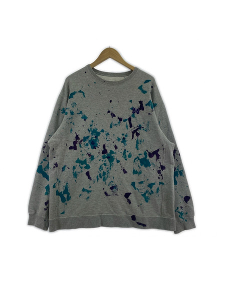 Needles スウェット・トレーナー ペイント加工 スウェット グレー