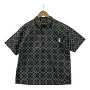 UNDERCOVER 00s SK務PT期 S/S総柄シャツ F ブラック