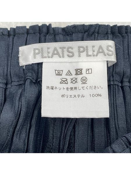PLEATS PLEASE 22ss ワイドプリーツパンツ 03 ネイビー サイズ3