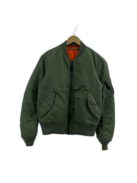 AVIREX MA-1 バックロゴ サイズL/カーキ