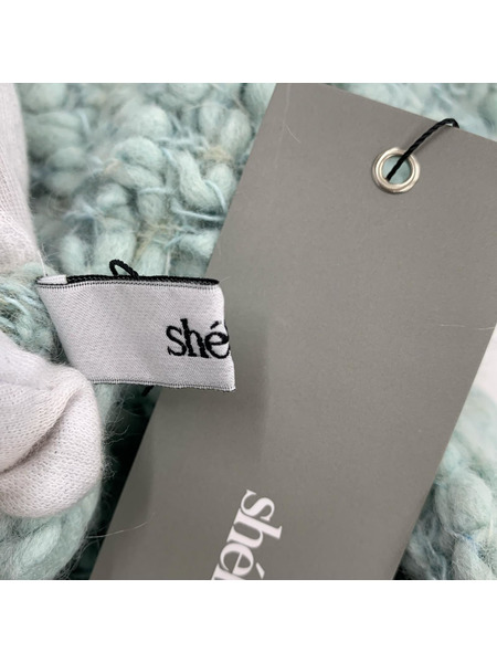 sheller  ニット・セーター bijou button bubble cropped knit/ミント