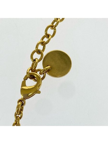 DIOR PETIT CD ラインストーン アイコンネックレス ゴールド