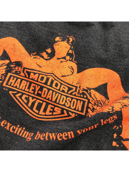 Harley-Davidson 90s S/SガールプリントTee 黒　