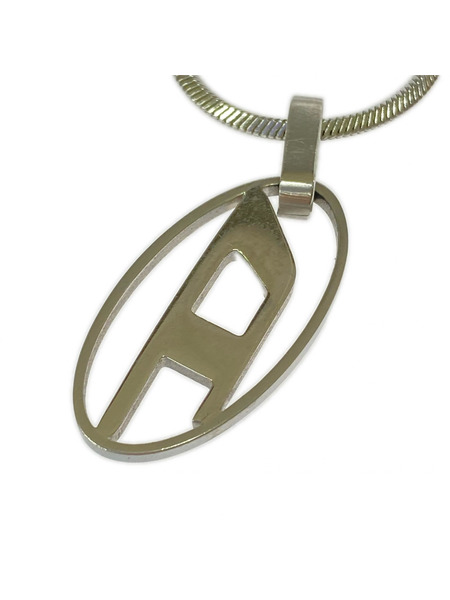 DIESEL ネックレス・ペンダント Dロゴペンダント シルバー