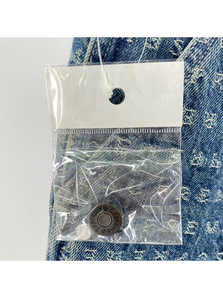 Supreme オーバーオール・ツナギ Jacquard Logo Denim Overalls S Blue