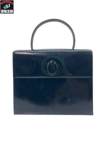 ハンドバッグ Cartier/ハッピーバースデー パテントレザー/パープル