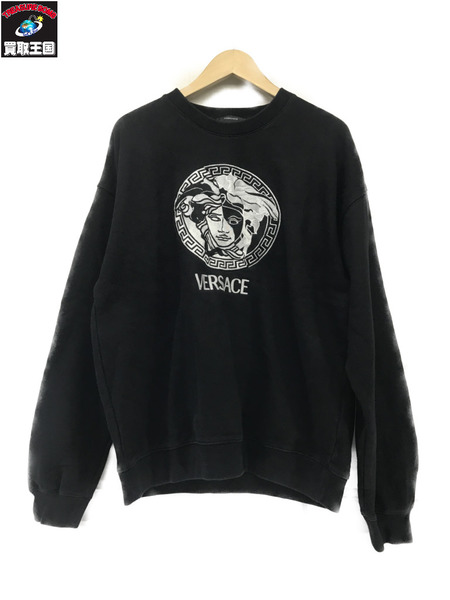 VERSACEメデューサ ロゴ スウェット 黒 (L)｜商品番号
