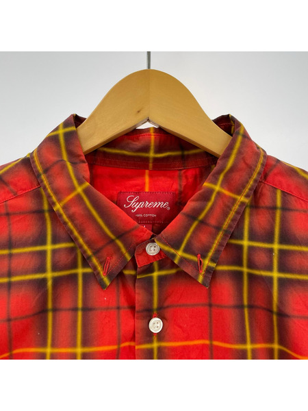 Supreme 21SS Spray Tartan Shirt 赤 (L)