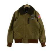 VANSON フライトジャケット サイズM/カーキ