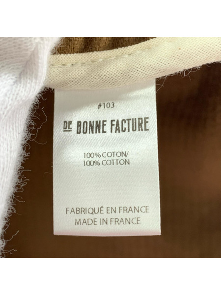 DE BONNE FACTURE フランス製 コーデュロイカバーオール 茶