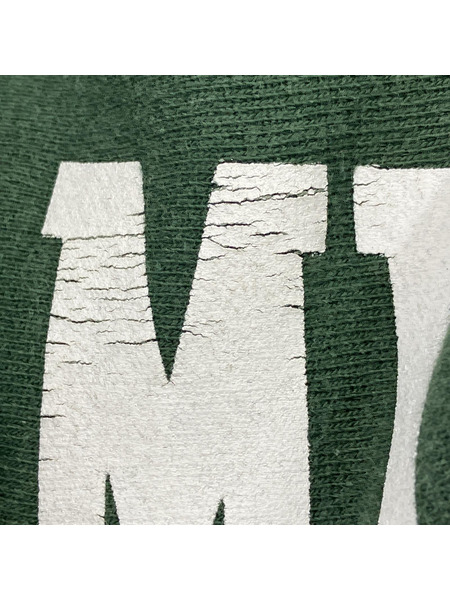 Champion REVERSE WEAVE 90s後期 プリントPOパーカー グリーン (XL)