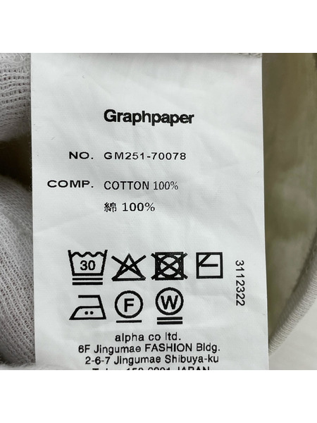 Graphpaper    Recycled Cotton Jersey S /S Tee  SIZE 2  GM251