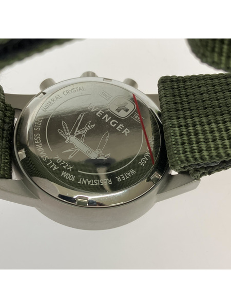 WENGER クロノグラフ 黒文字盤 腕時計 7072X