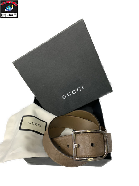 ラグ衣料その他 GUCCI マイクログッチシマ ベルト ブラウン