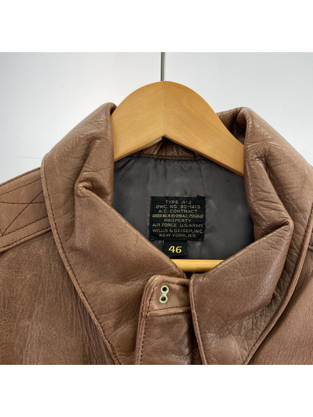 OLD・VINTAGE レザージャケット 80s Willis&Geiger A-2 leather jacket[値下]