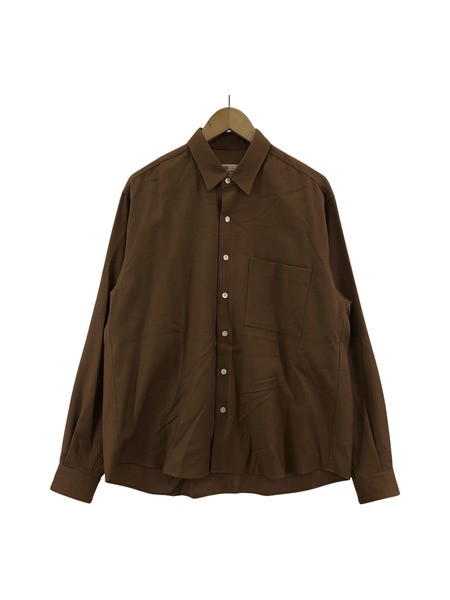 Traditional Weatherwear ウール混 REG SHIRT S ブラウン｜商品番号  