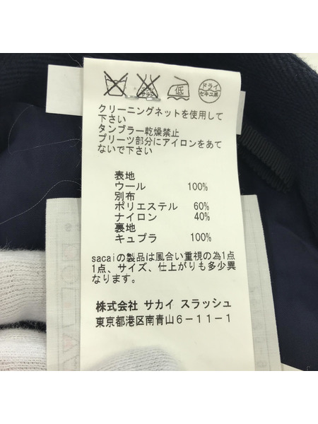 Sacai　プリーツラップスカート　1