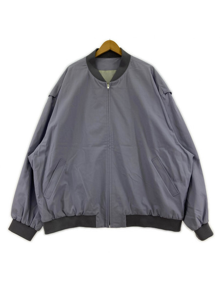 URU ジャケット OVERSIZED ZIP UP BLOUSON 2 PURPLE