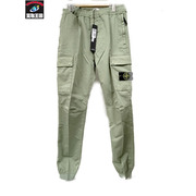 STONE ISLAND ガーメントダイ テーパードカーゴパンツ W32 オリーブ