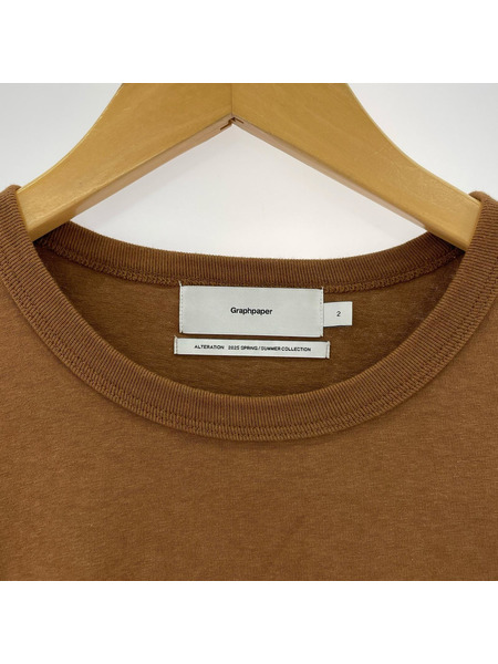 Graphpaper Recycled Cotton Jersey S/S Tee SIZE 2  ブラウン GM25