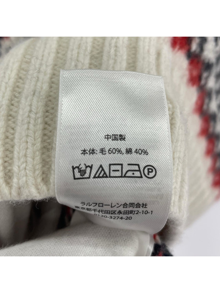 POLO RALPH LAUREN 総柄POニットカットソー S