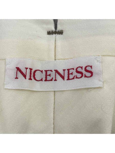 NICENESS 24AW SCHENKER ガングラブチェック スラックス L ベージュ系