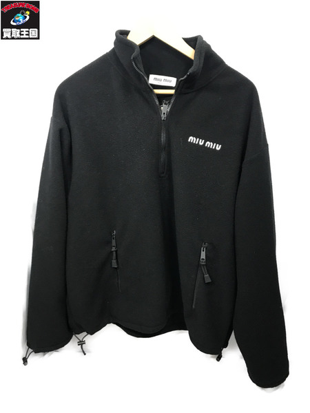 レディースラグ衣料 miumiu/黒フリース/size:XS