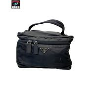 PRADA 三角プレート ナイロンバニティバッグ 黒