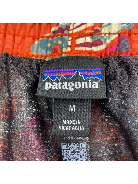 patagonia ショートパンツ BAGGIES SHORTS 総柄オレンジ