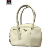 ハンドバッグ PRADA サフィアーノ ミニボストン 白
