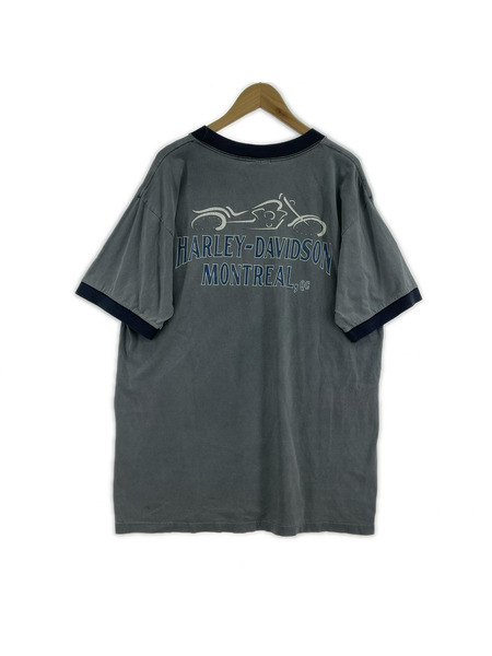Harley-Davidson 半袖Tシャツ・カットソー S/S リンガーTEE NAVY
