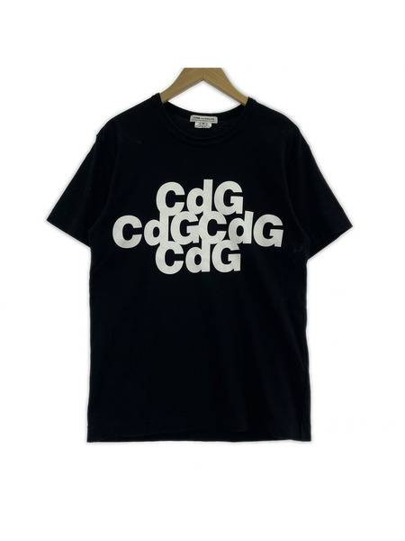 COMME des GARCONS 半袖Tシャツ・カットソー 24SS CDGロゴ 半袖Tシャツ 黒 (M)
